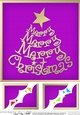 8 x 8 Merry Christmas Tree Scalloped corner Topper