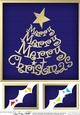 8 x 8 Merry Christmas Tree Scalloped corner Topper