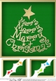 8 x 8 Merry Christmas Tree Scalloped corner Topper