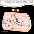 3D Shaped Card Kit - A Touch of Elegance Flowers, Lace & Pearls Clutch Bag