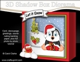 3D Christmas Diorama Shadow Box Card Mini Kit - Pip Penguin has Xmas Presents