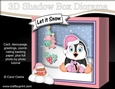 3D Christmas Diorama Shadow Box Card Mini Kit - Pip Penguin has Xmas Presents