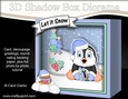 3D Christmas Diorama Shadow Box Card Mini Kit - Pip Penguin has Xmas Presents