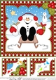 Christmas Snowball Sam 8 x 8 Scalloped Corner Topper