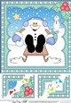 Christmas Snowball Sam 8 x 8 Scalloped Corner Topper