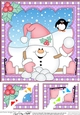 Christmas Snowball Sam 8 x 8 Scalloped Corner Topper