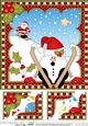 Christmas Snowball Sam 8 x 8 Scalloped Corner Topper