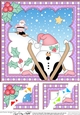 Christmas Snowball Sam 8 x 8 Scalloped Corner Topper