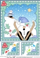 Christmas Snowball Sam 8 x 8 Scalloped Corner Topper