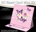 3D Easel Card Mini Kit - A Touch of Elegance - Flowers, Lace, Butterflies & Pearls