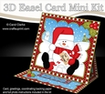 3D Easel Card Mini Kit - Christmas Snowman Oli wants it to Snow!
