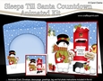 3D Animated Sleeps Till Santa Christmas Postbox Countdown Card Kit - Snowman Rio is in Love