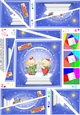 Christmas Snowglobe Twisted Spiral Side Stacker - Cute Teddies