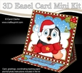 3D Easel Card Mini Kit - Christmas Penguin has an Xmas Cracker