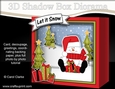 3D Christmas Diorama Shadow Box Card Mini Kit - Snowman Oli has Xmas Presents