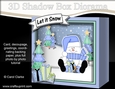 3D Christmas Diorama Shadow Box Card Mini Kit - Snowman Oli has Xmas Presents