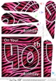 Fun Zebra Striped 40th Birthday Fan Pyramage Topper