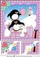 Christmas Penguin 8 x 8 Scalloped Corner Topper