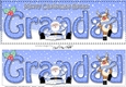 Large DL Merry Christmas GREAT GRANDAD with Santa & Rudolph 3D decoupage