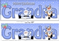 Large DL Merry Christmas GRANDPA with Santa & Rudolph 3D decoupage