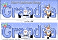 Large DL Merry Christmas GREAT GRANDPA with Santa & Rudolph 3D decoupage