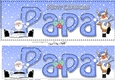 Large DL Merry Christmas PAPA with Santa & Rudolph 3D decoupage