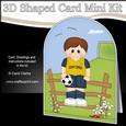 3D Shaped Card Kit - Little Footballer Plays for Oxford