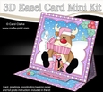 3D Easel Card Mini Kit - Christmas Rudolph has lots of Presents