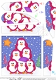 Christmas Penguins Tree Felties Fan Pyramage Topper
