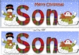 Large DL Merry Christmas SON 3D decoupage with Snowman Rio