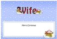 Large DL Merry Christmas WIFE insert with Snowman Rio
