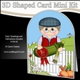 3D Shaped Card Kit - In the Garden - Village Show Vegetable 1st Prize Old Man