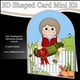 3D Shaped Card Kit - In the Garden - Village Show Vegetable 1st Prize Old Lady