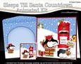 3D Animated Sleeps Till Santa Christmas Postbox Countdown Card Kit - Cute Penguin has a Letter for Santa
