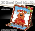 3D Easel Card Mini Kit - Cute Little Christmas Rusty Dog