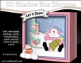 3D Christmas Diorama Shadow Box Card Mini Kit - Snowman Rio has an Xmas Tree