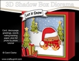 3D Christmas Diorama Shadow Box Card Mini Kit - Bobbin Robin is Snowballing