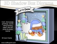 3D Christmas Diorama Shadow Box Card Mini Kit - Bobbin Robin is Snowballing