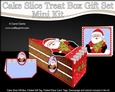 3D Christmas Cake Slice Treat Box Gift Set Mini Kit - Santa has an Xmas Tree