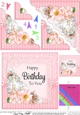A Touch of Elegance Birthday Flowers Pearls and Lace Scalloped Corner Stacker