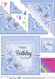 A Touch of Elegance Birthday Flowers Pearls and Lace Scalloped Corner Stacker