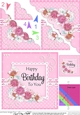 A Touch of Elegance Birthday Flowers Pearls and Lace Scalloped Corner Stacker