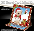 3D Easel Card Mini Kit - Christmas Livvy Bear has a Letter for Santa