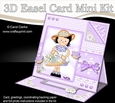 3D Easel Card Mini Kit - Pretty in Lilac - Cute Girlz