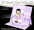 3D Easel Card Mini Kit - Pretty in Lilac - Cute Girlz