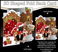 3D Shaped No-Hole Fold Back Christmas Card Kit - Little German Shepherd Dog