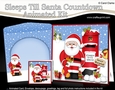 3D Animated Sleeps Till Santa Christmas Postbox Countdown Card Kit - Santa has an Xmas Stocking