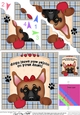 Scalloped Corner Stacker - Dogs Leave Paw Prints - German Shepherd Dog Dazy
