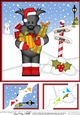 8 x 8 Christmas Scalloped Corner Topper - Hamish Scottie Dog