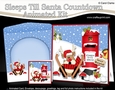 3D Animated Sleeps Till Santa Christmas Postbox Countdown Card Kit - oOOps Rudolph is Skiing